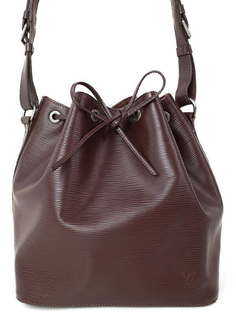 Louis Vuitton Noe Epi Shoulder Bag Leather Brown